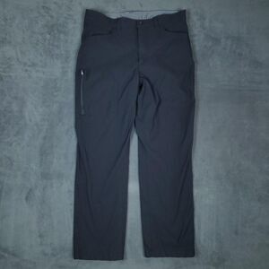 Eddie Bauer Fleece Lined Tech Pants Mens 34x30 Gray Softshell Winter Snow Hiking